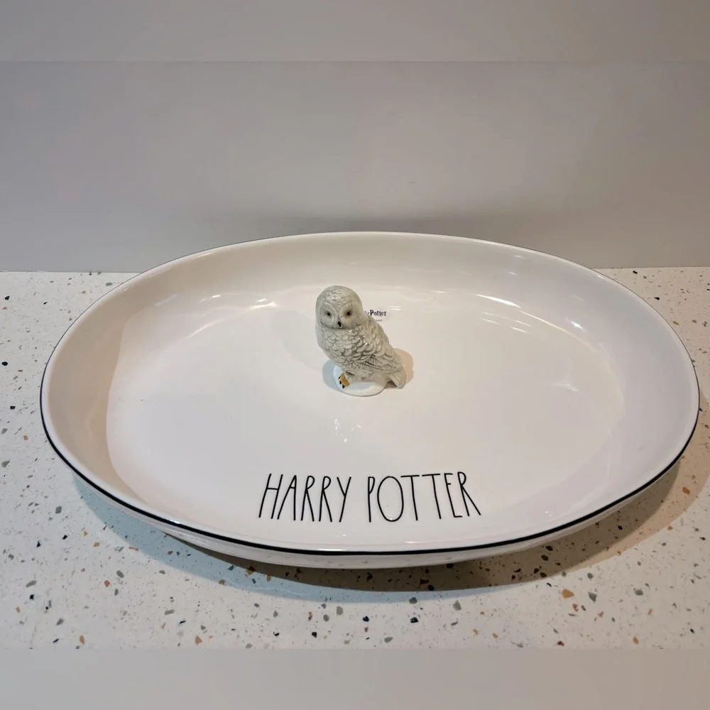 Harry‎ Potter Hedwig Owl Large Serving Platter by Rae Dunn Ceramics